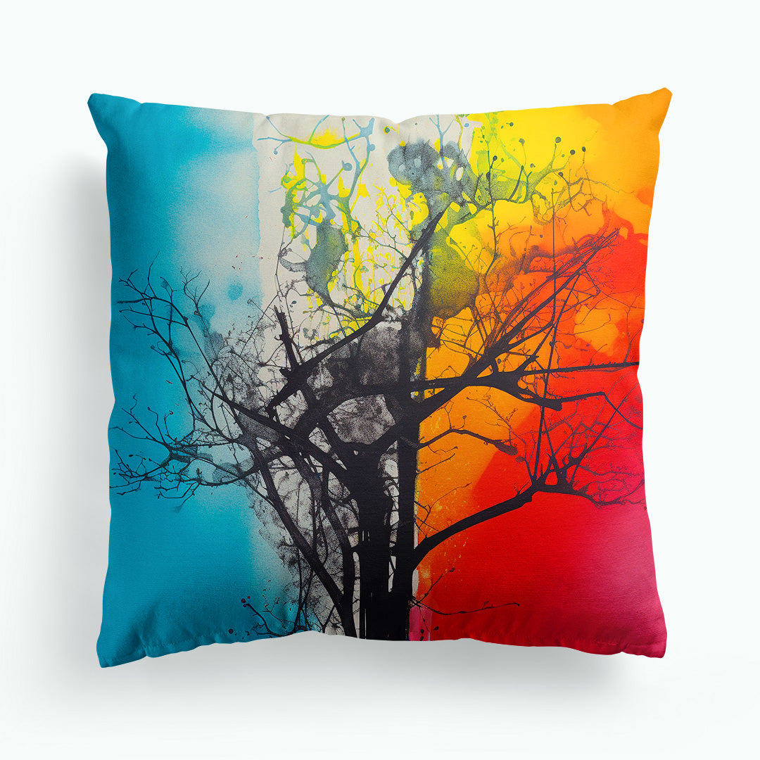 Colourful Tree Bromoil Cushion