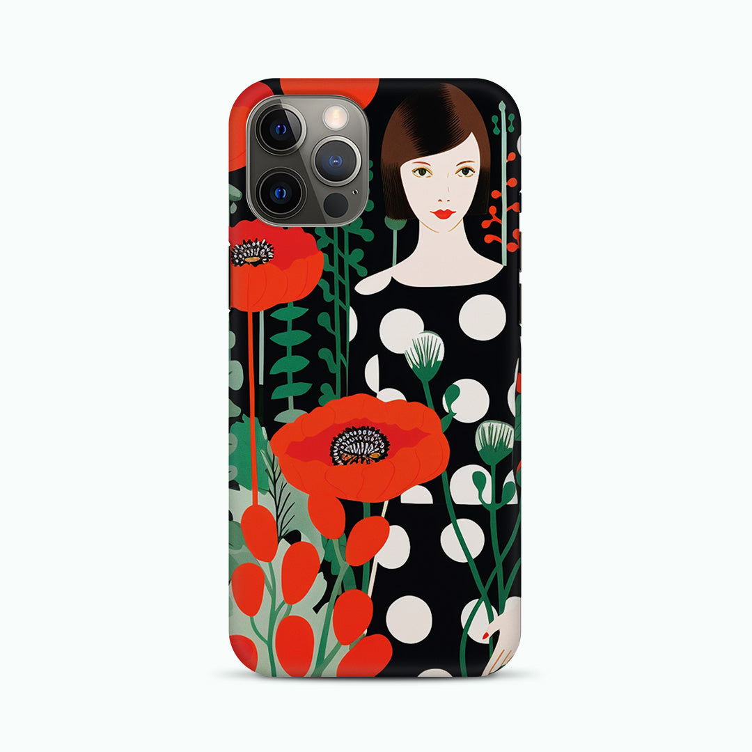 Flowers and Lady Pattern Phone Case