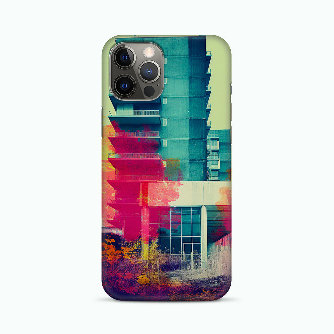 Colourful Building Anthotype Pattern Phone Case
