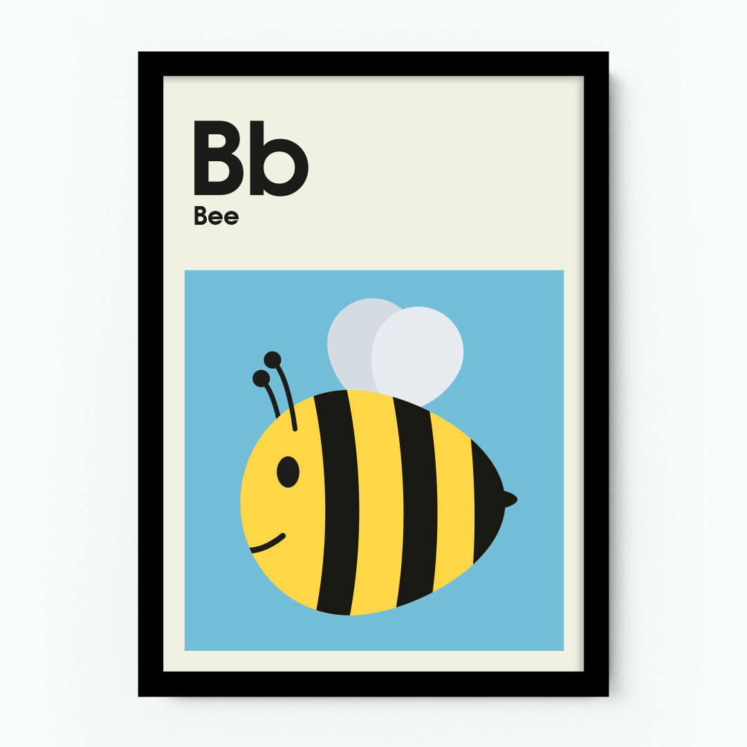 Bb Bee Alphabet Poster