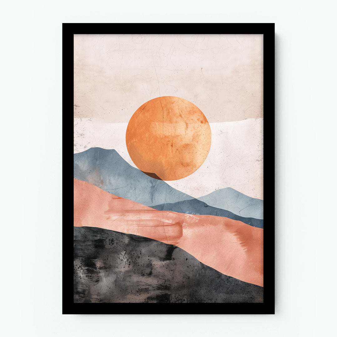 Boho Sunset Minimalist Poster