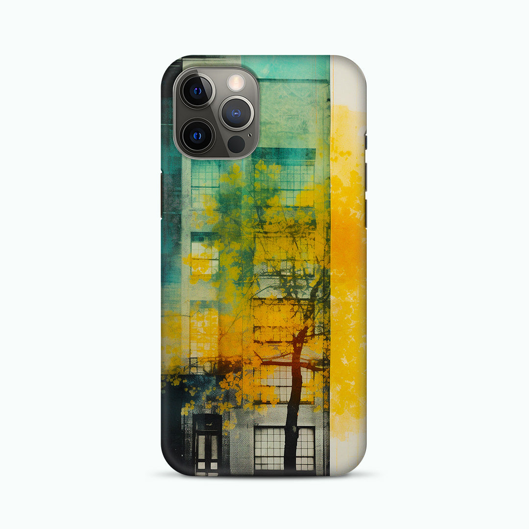 Building Yellow Blue Anthotype Phone Case
