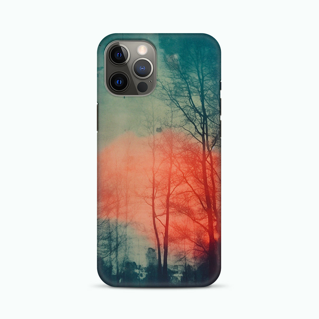 Red and Blue Forest Anthotype Phone Case