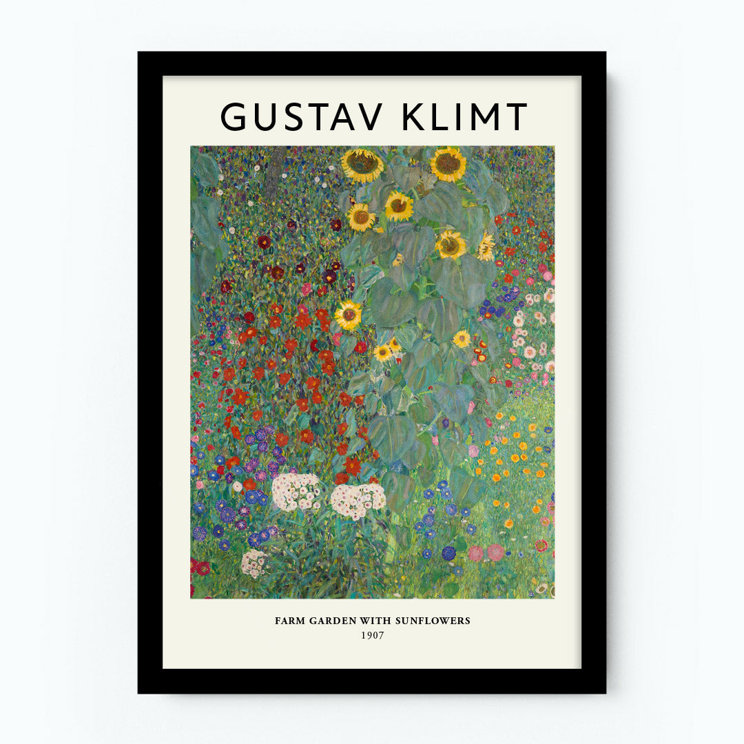 Gustav Klimt – Farm Garden with Sunflowers Poster