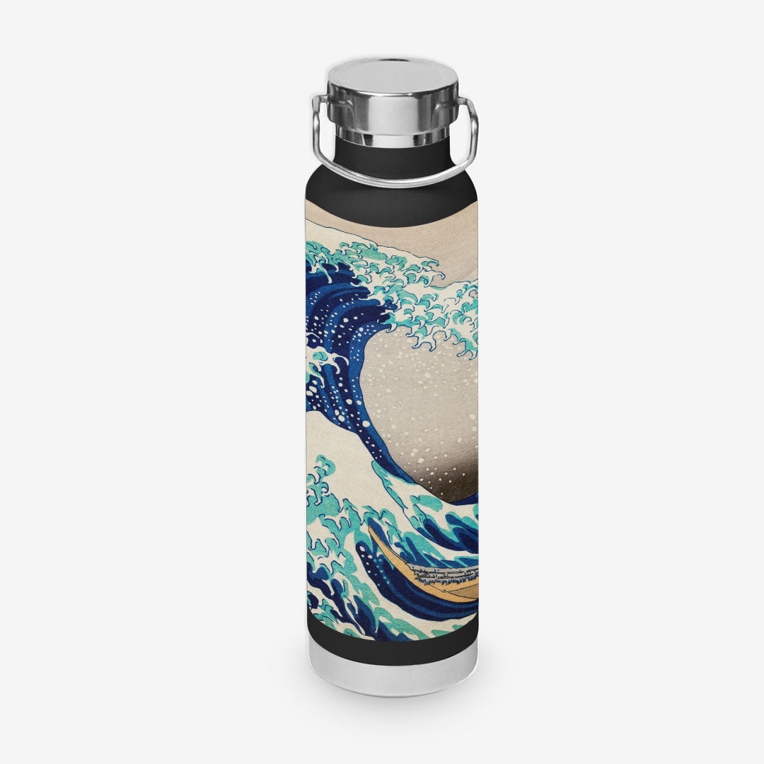The Great Wave off Kanagawa by Katsushika Hokusai 650ml Copper Insulated Water Bottle