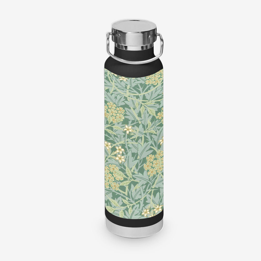 William Morris Green Jasmine 650ml Copper Insulated Water Bottle