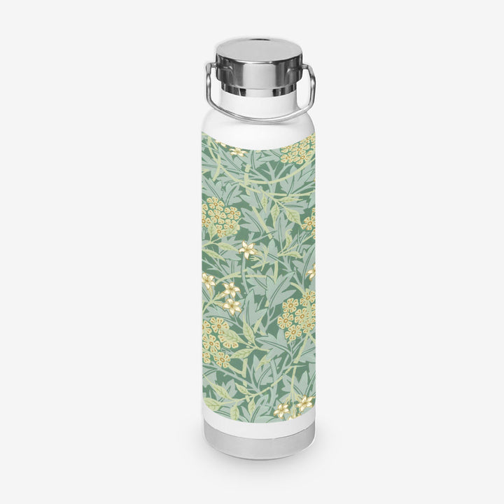 William Morris Green Jasmine 650ml Copper Insulated Water Bottle