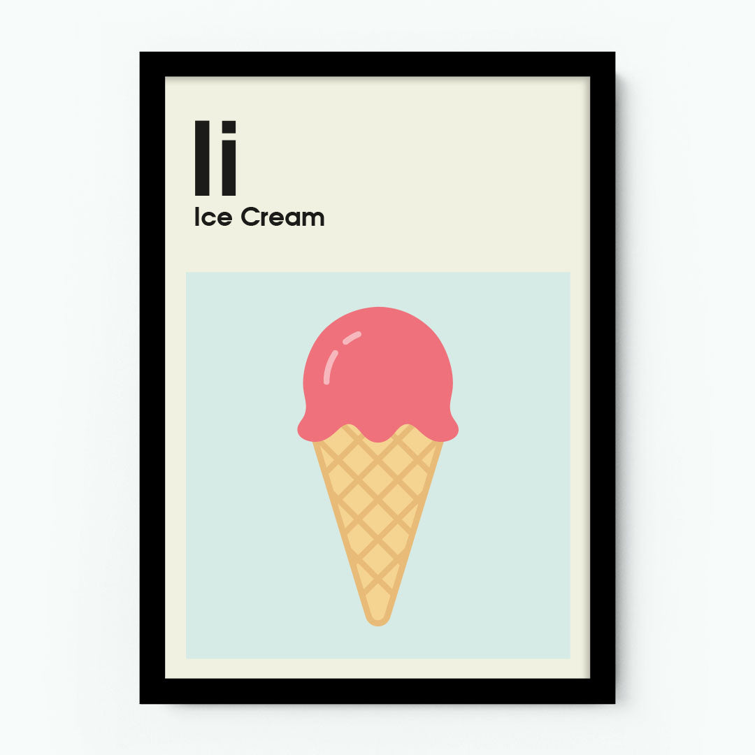 Ii Ice Cream Alphabet Poster