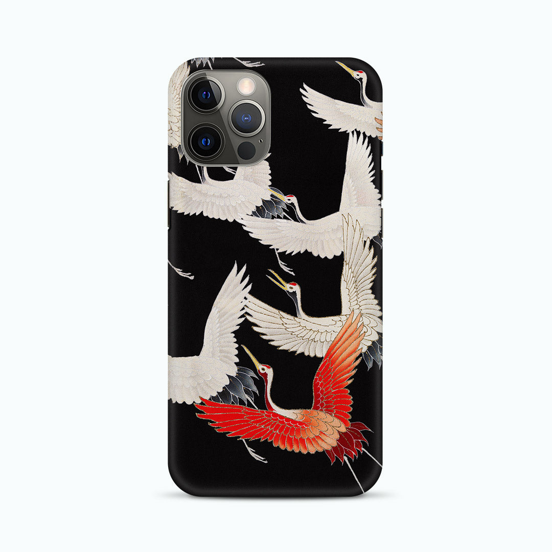 Furisode with a Myriad of Flying Cranes Phone Case