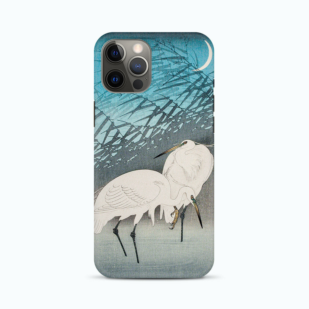 Egrets and Reeds in Moonlight by Ohara Koson Phone Case