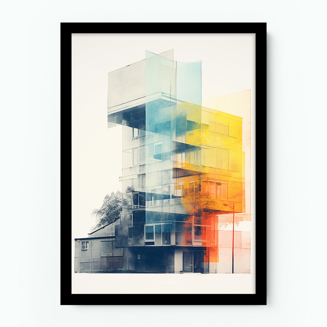 Abstract Building Anthotype Poster