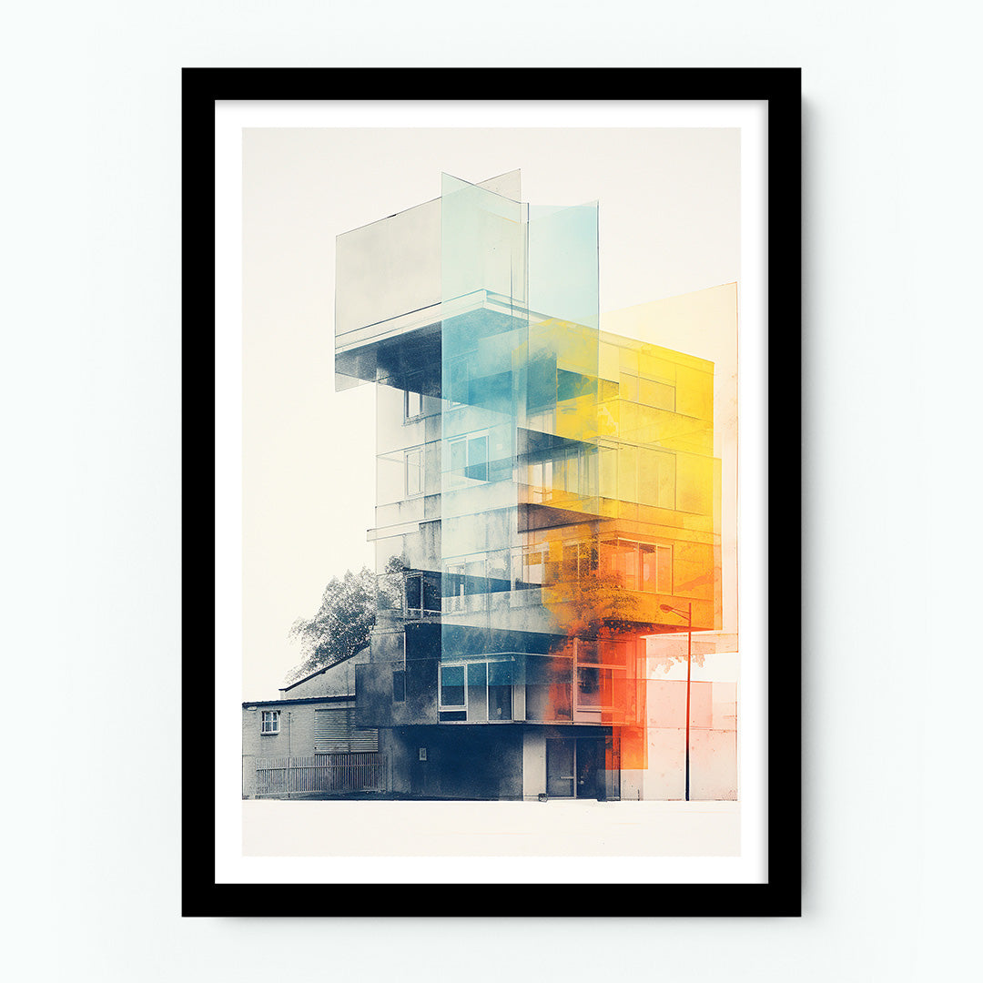 Abstract Building Anthotype Poster