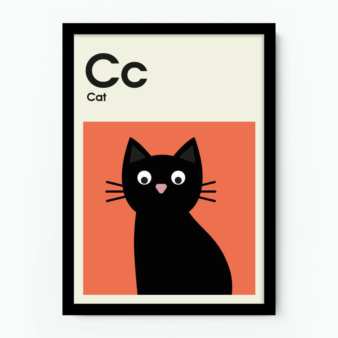 Cc Cat Alphabet Poster