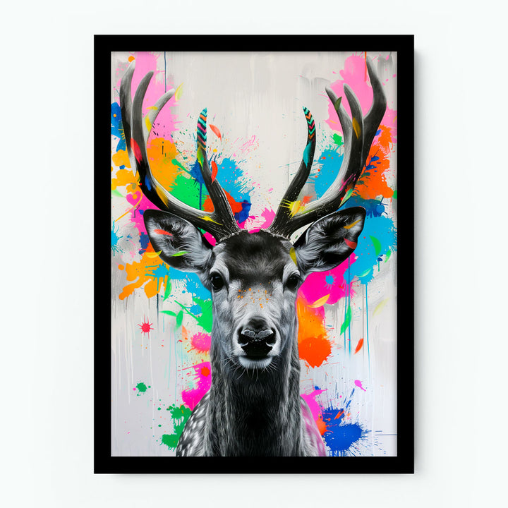 Deer Colourful Poster