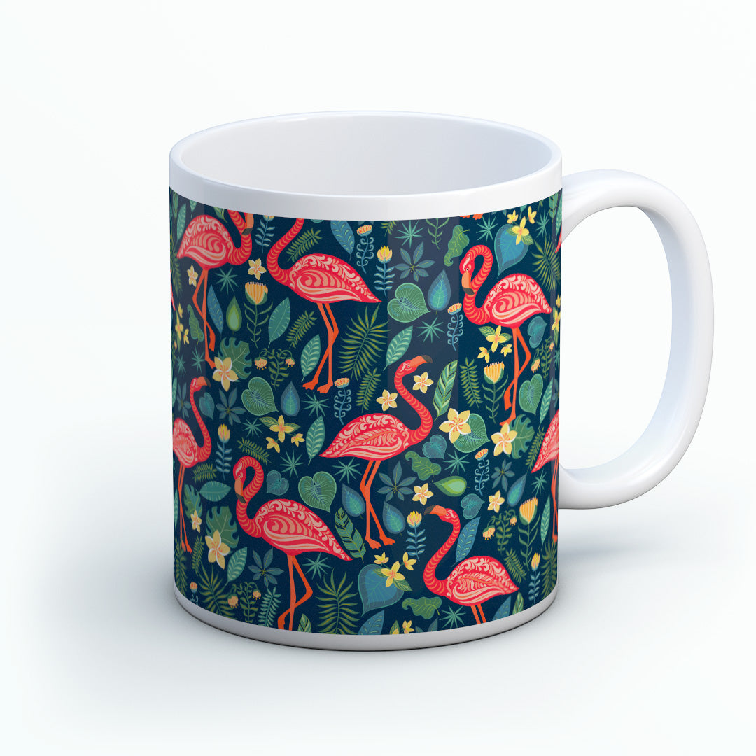 Flamingos Blue Mug