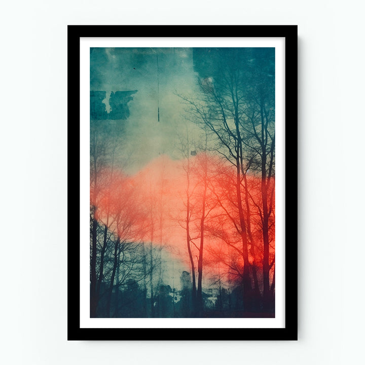 Forest Red and Blue Anthotype Poster