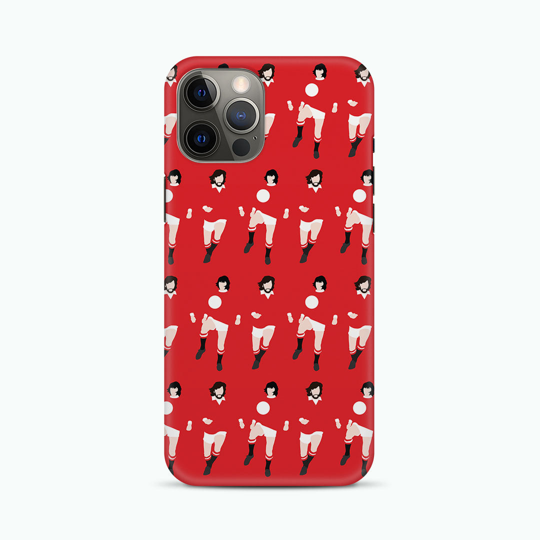 George Best Red Pattern Phone Case