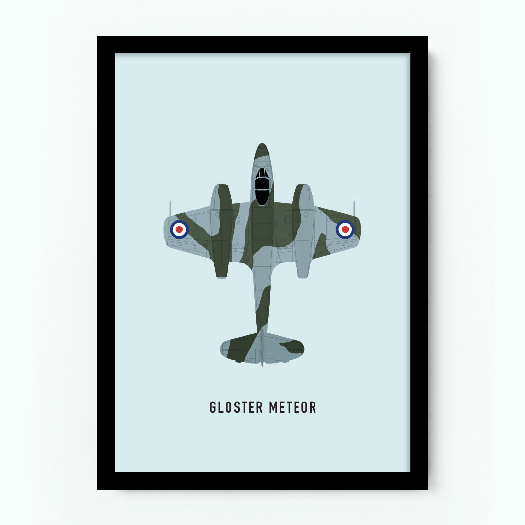 Gloster Meteor Aircraft Poster