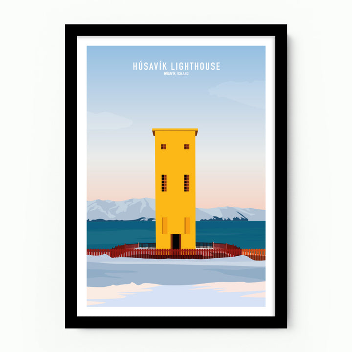 Húsavík Lighthouse Iceland Poster