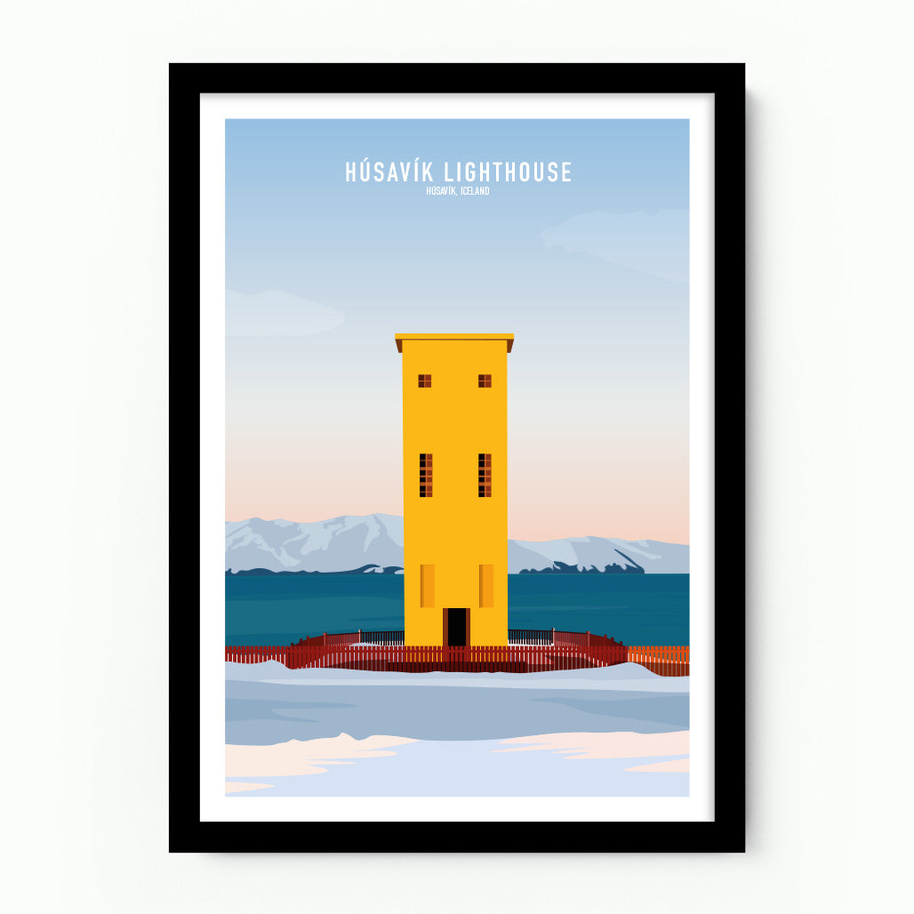 Húsavík Lighthouse Iceland Poster