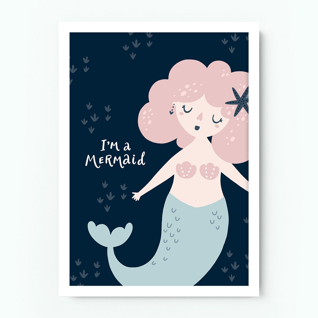 I’m A Mermaid Children’s Poster
