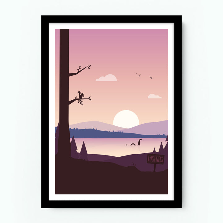 Loch Ness Mythical Landscape Poster (Image Only)