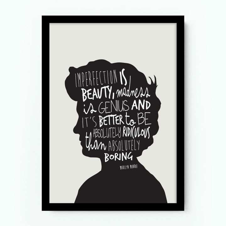 Marilyn Monroe – Imperfection Is Beauty Quote Poster