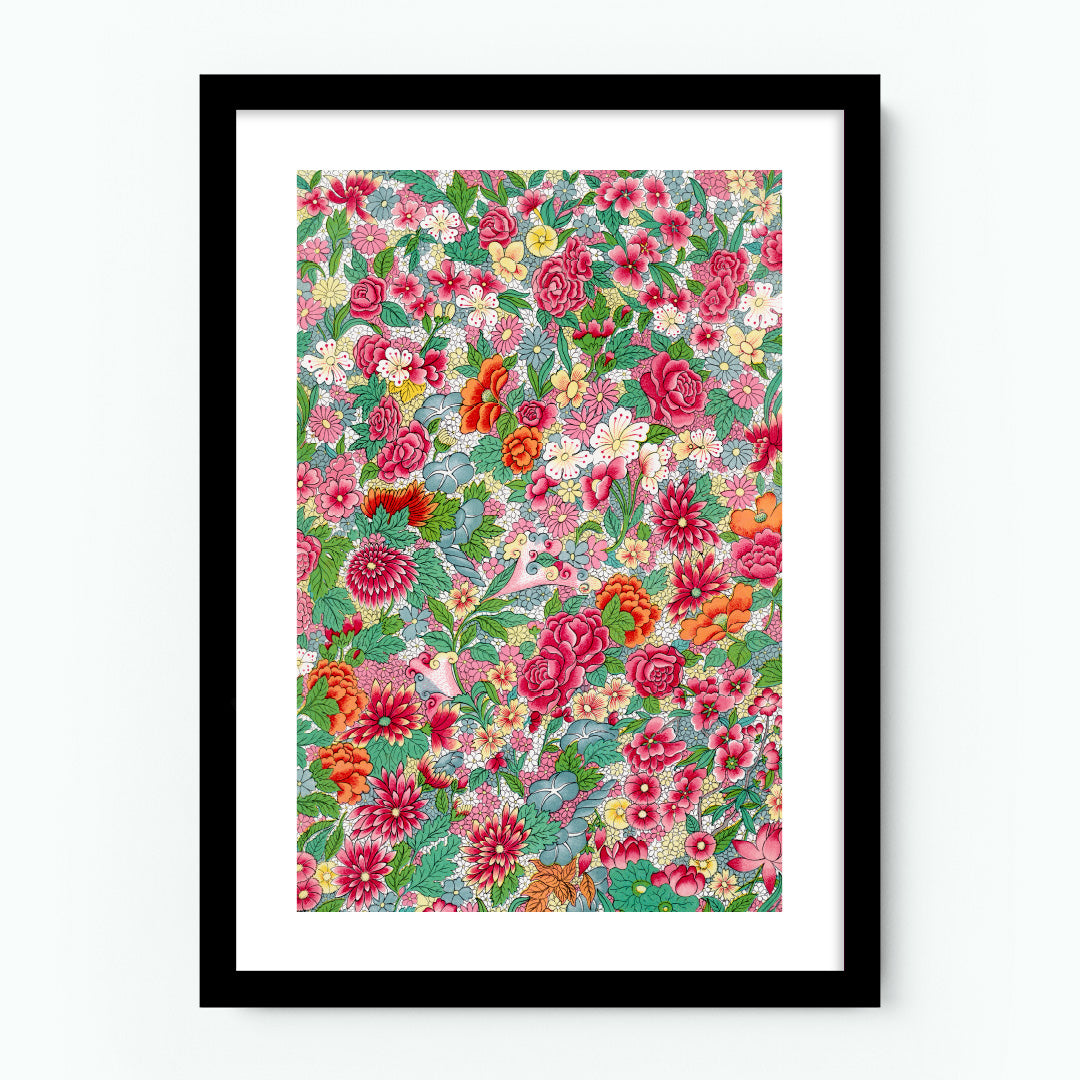 Owen Jones – Colourful Pink Flower Pattern Poster