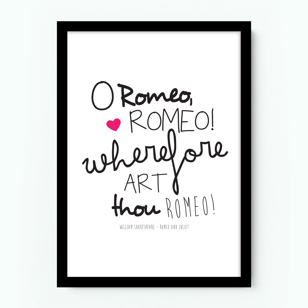 Romeo and Juliet Shakespeare Literature Poster